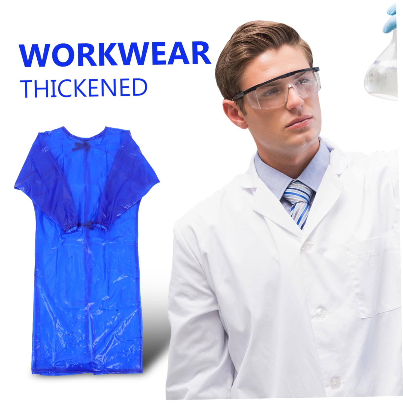 ORFOFE Unisex Ölfeste Herrenschürze Mit Ärmeln Industriereinigungsschürze Dicker Schutz Zum Geschirrspülen
