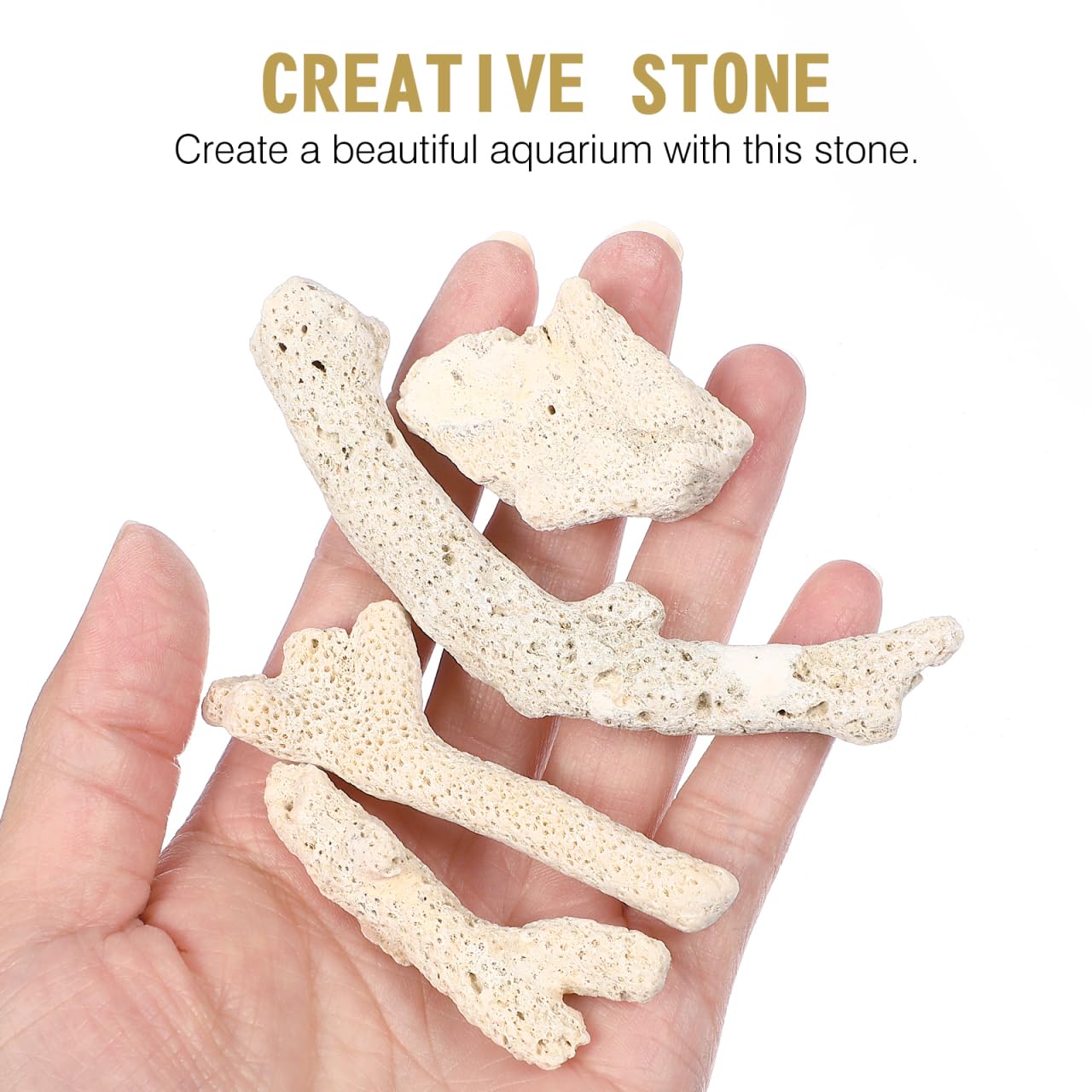 Amazon | Happyyami サンゴ石サンド 水槽用装飾材 自然な景観を演出 高