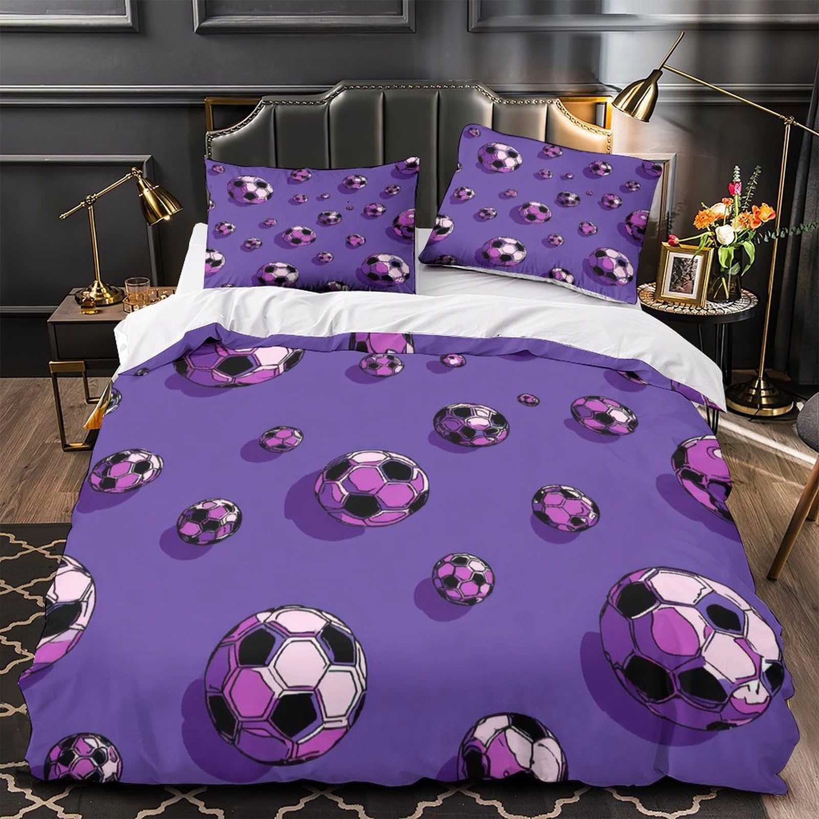 Housse de couette 220x240 art japonais motif ondulé 3D avec fermeture éclair