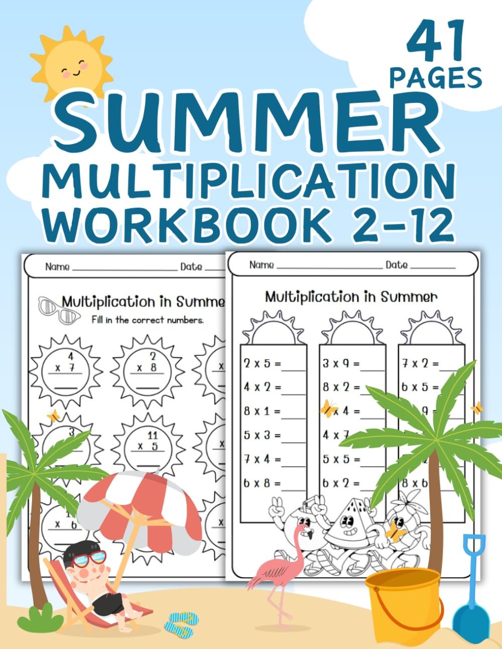 Summer Multiplication Workbook 2-12 | Fun Math Practice for Kids: Summer Multiplication Workbook (2-12) is designed to help kids master multiplication through fun activities