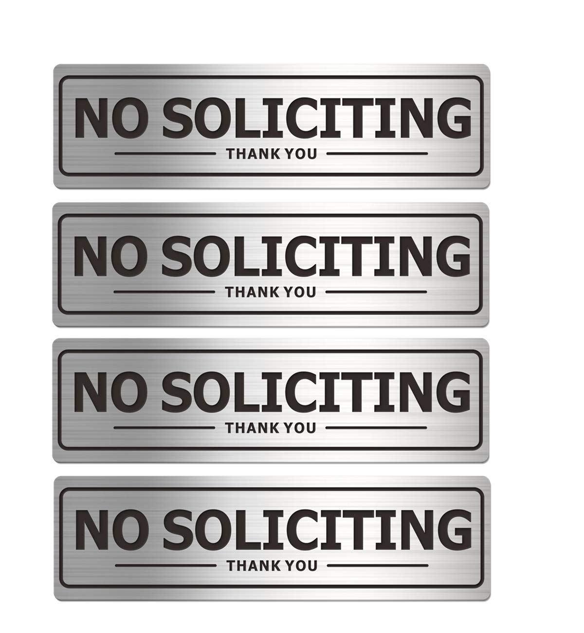 Soliciting Sign Snapklik.com : No Soliciting Sign For House, Metal Self-Adhesive Signs ...