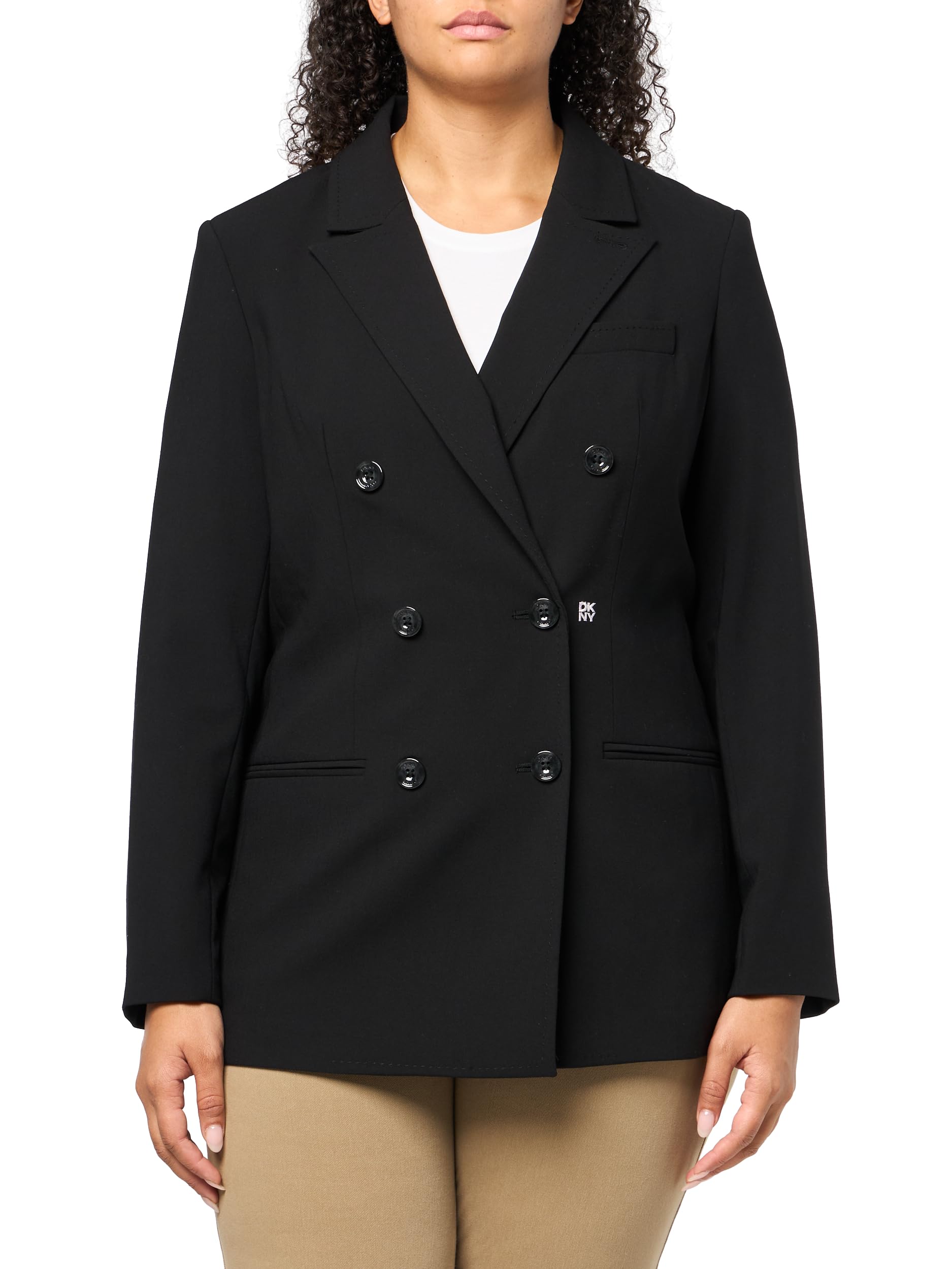 Amazon | DKNY レディース 長袖 ノッチカラー ダブルブレスト 