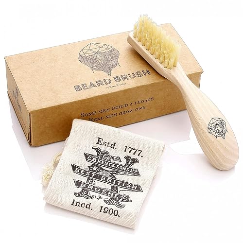 Miniatura 2 de Kent Juego de cepillo para barba y bigote KENT BRD2 con cerdas de jabalí + peine KENT 81T hecho a mano con corte de sierra + KENT A FOT hecho a mano