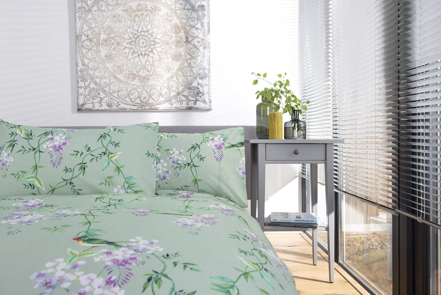 Deyongs, 50Percent_Cotton, Green, Double Duvet Cover Set 200cm x 200cm