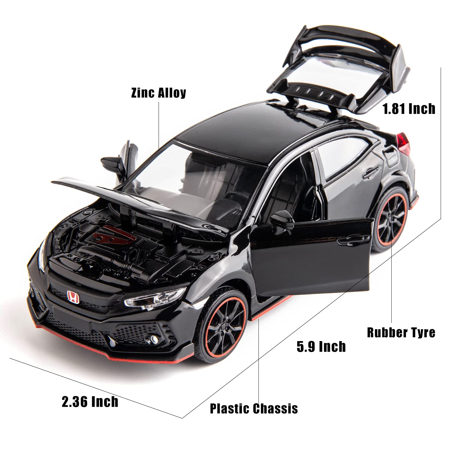 Amazon | RMZ City 1:32ダイカスト合金シビックタイプRカーモデル