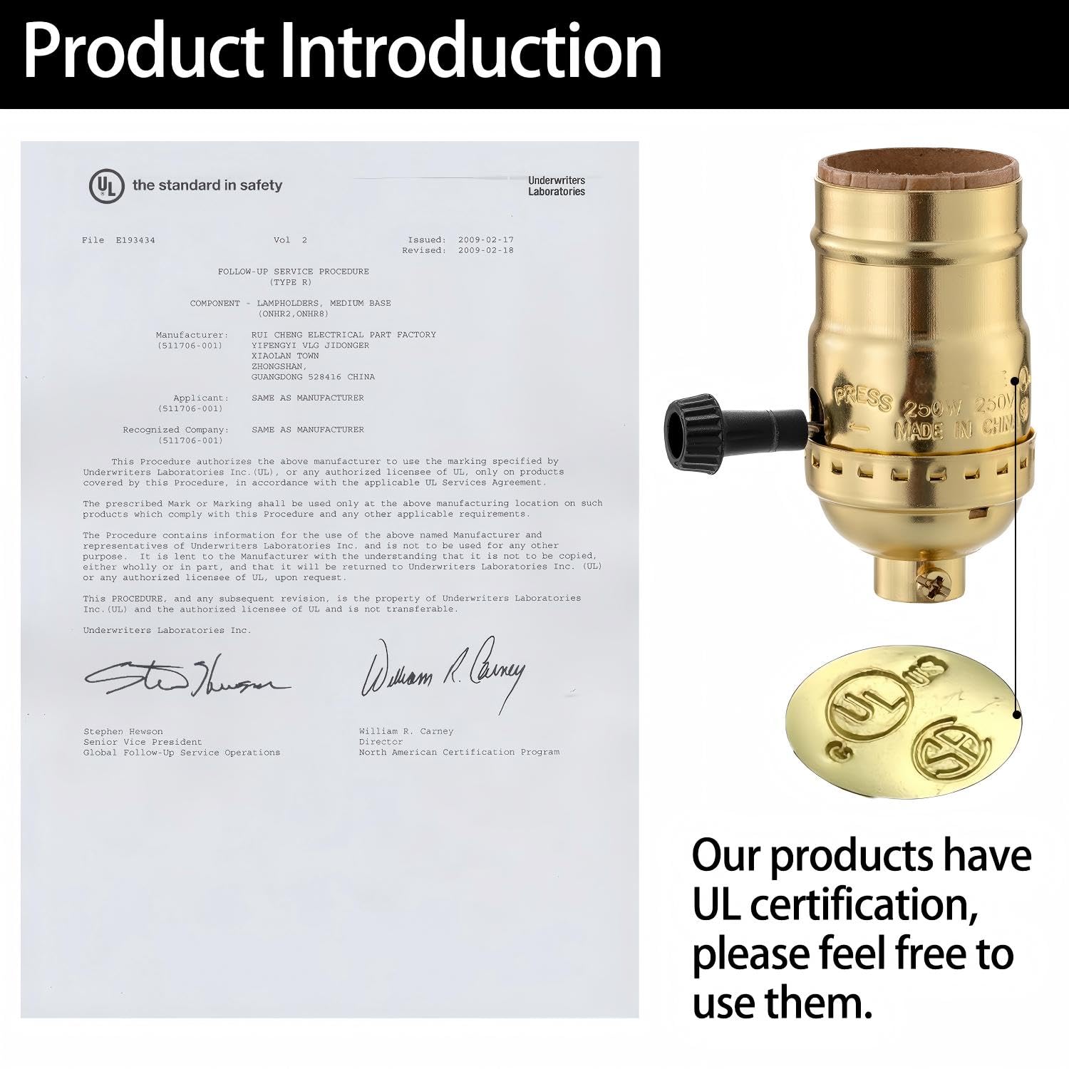 L&M Lamp Socket Replacement - Gold Switch -2 L&M Lamp Socket Replacement - Gold Switch -2