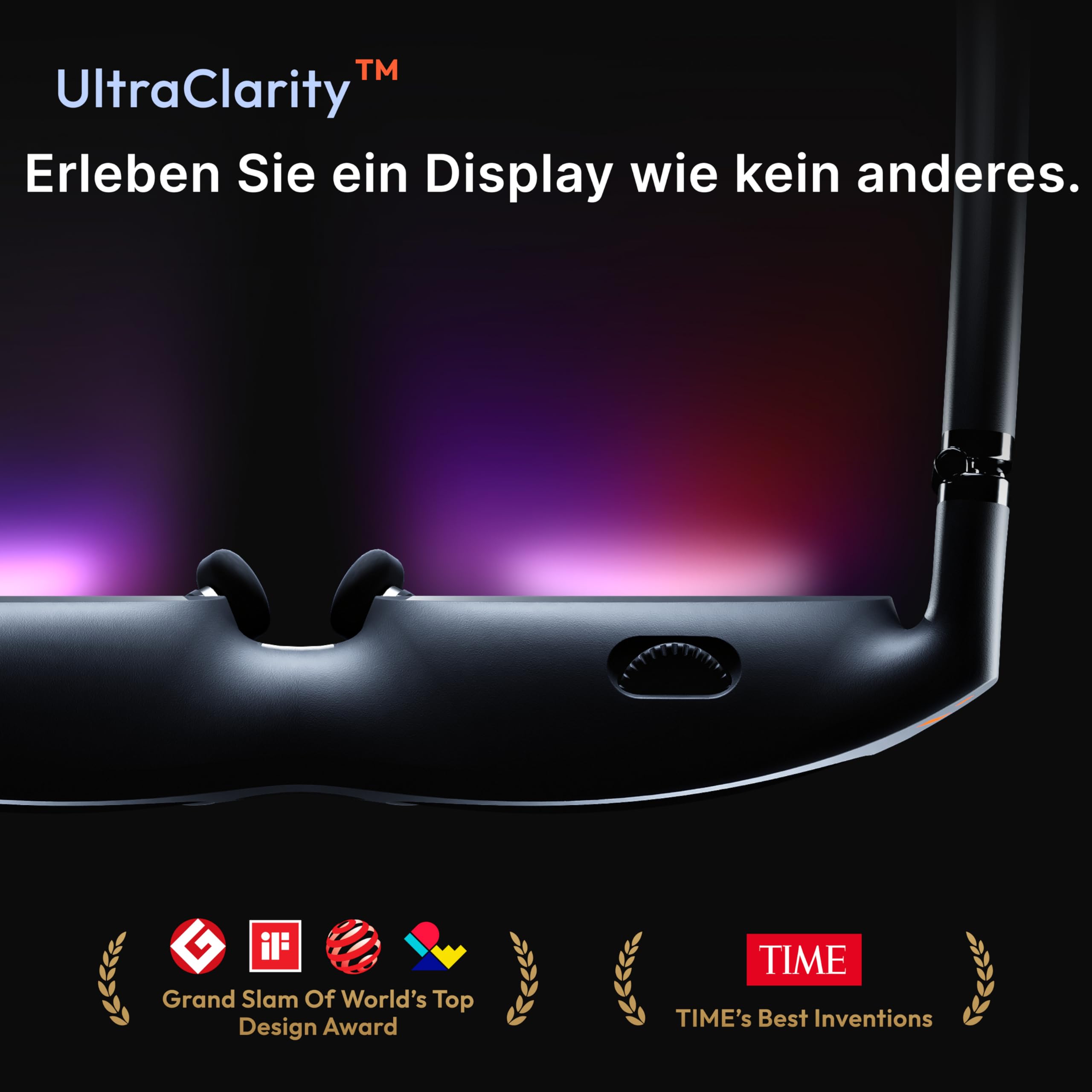 VITURE Pro XR/AR Brille, 135“ 120Hz 1000Nits, Harman Audio, elektrochromer Film, 3D Brille kompatibel mit iPhone 17/16/15/Android/Mac/PC/Steam Deck (Mattschwarz)