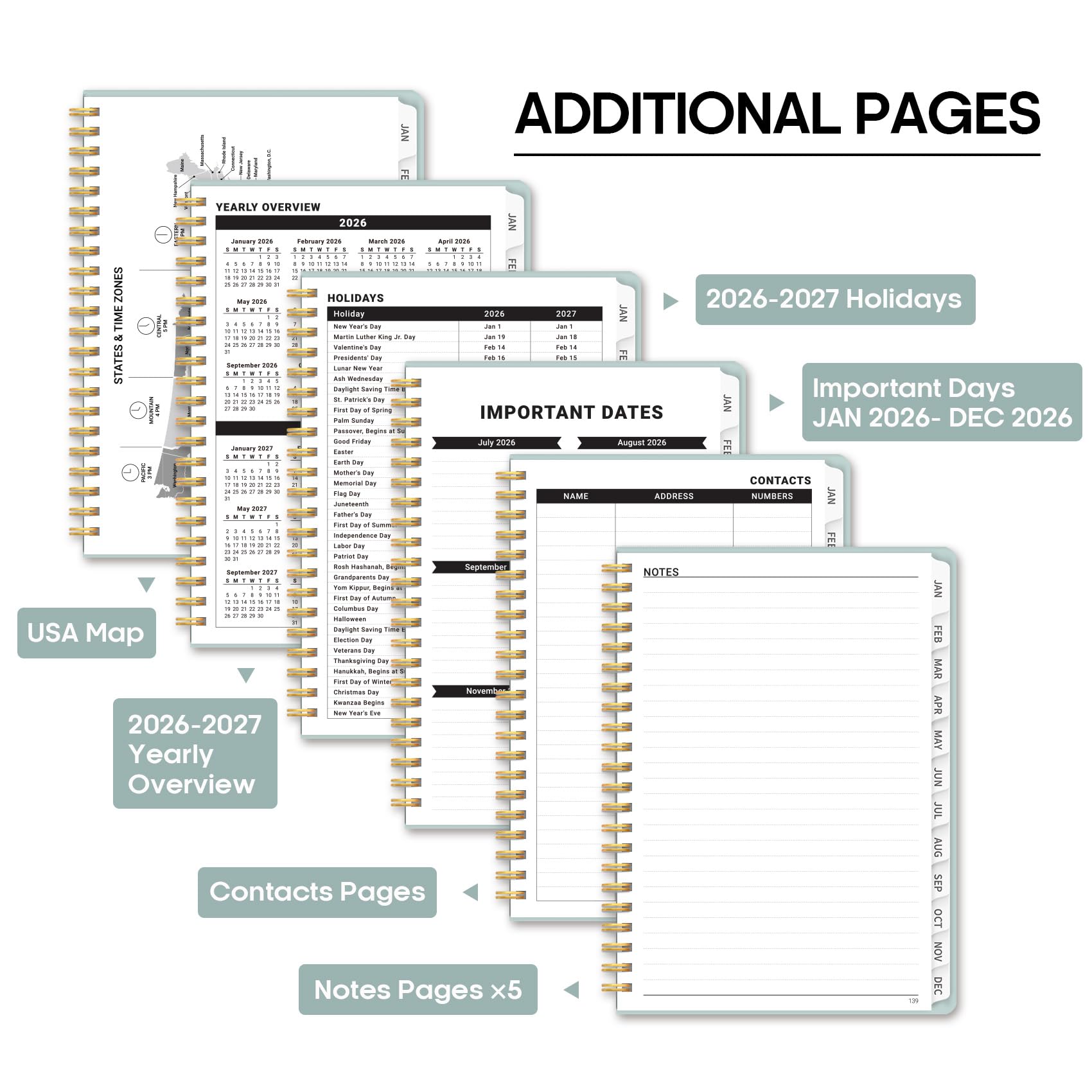 Snapklik.com : 2026 Planner, Weekly And Monthly Calendar Planner Book ...