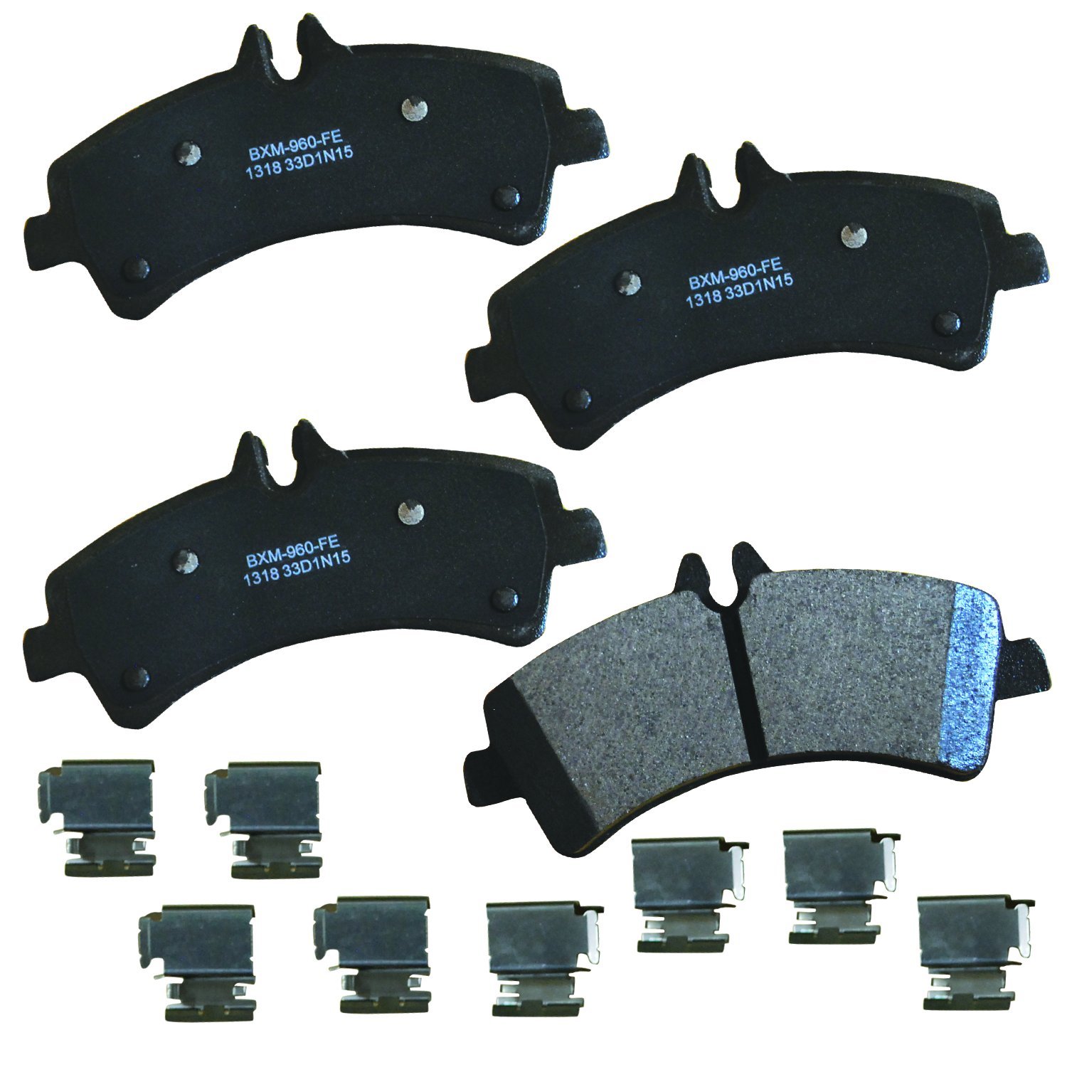 Bendix Premium SBM1318 Semi-Metallic Rear Brake Pads for Select Models Dodge Sprinter 3500, Freightliner Mercedes-Benz Sprinter, Volkswagen Crafter Van