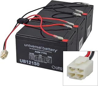 AlveyTech Premium 36 Volt Battery Pack for The Razor DXT Electric Drift Trike (15 Ah, All Versions) - Replacement Set of 3 Rechargeable AGM Batteries with Wiring Harness