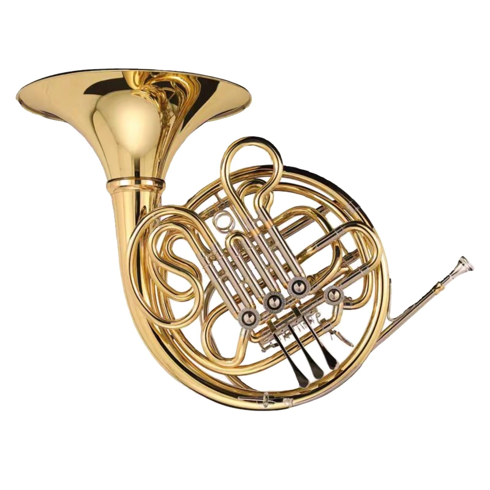 Corno Francese Strumento In Ottone Corno Francese Sib/Fa Laccato Oro Professionale Quattro Chiavi Doppia