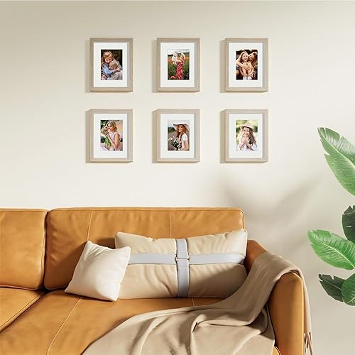 Miniatura 5 de Vittanly Marcos de fotos de 8 x 10 pulgadas para pared, para fotos de 5 x 7 pulgadas con paspartú o de 8 x 10 pulgadas sin paspartú, marcos de