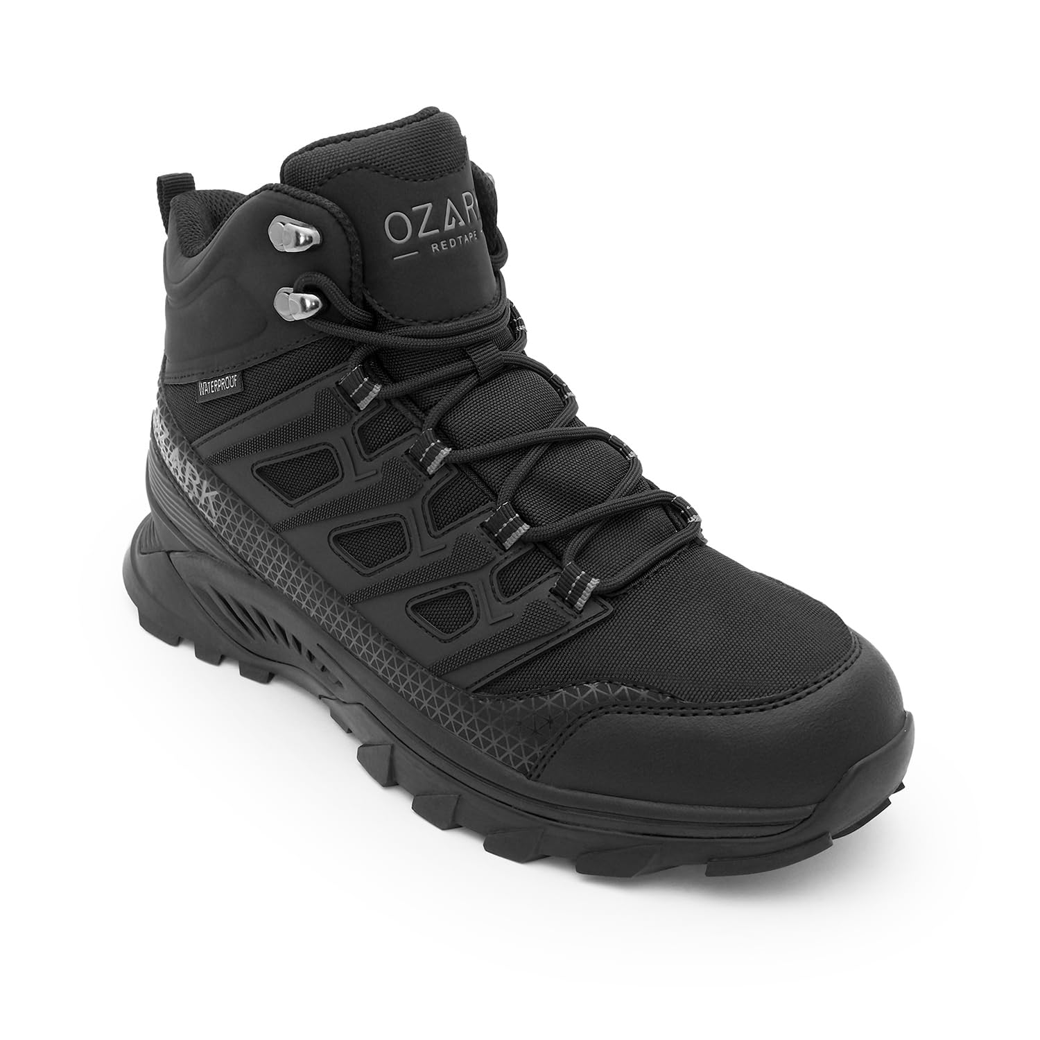red tape Ozark Black Trekking Shoes for Men | High-Top Outdoor-picture-25