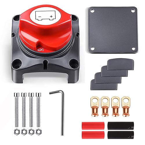 AWBLIN Interruptor de desconexión de batería de 12 V 24 V 48 V interruptor de corte de aislador maestro para barco marino camión caravana remolque