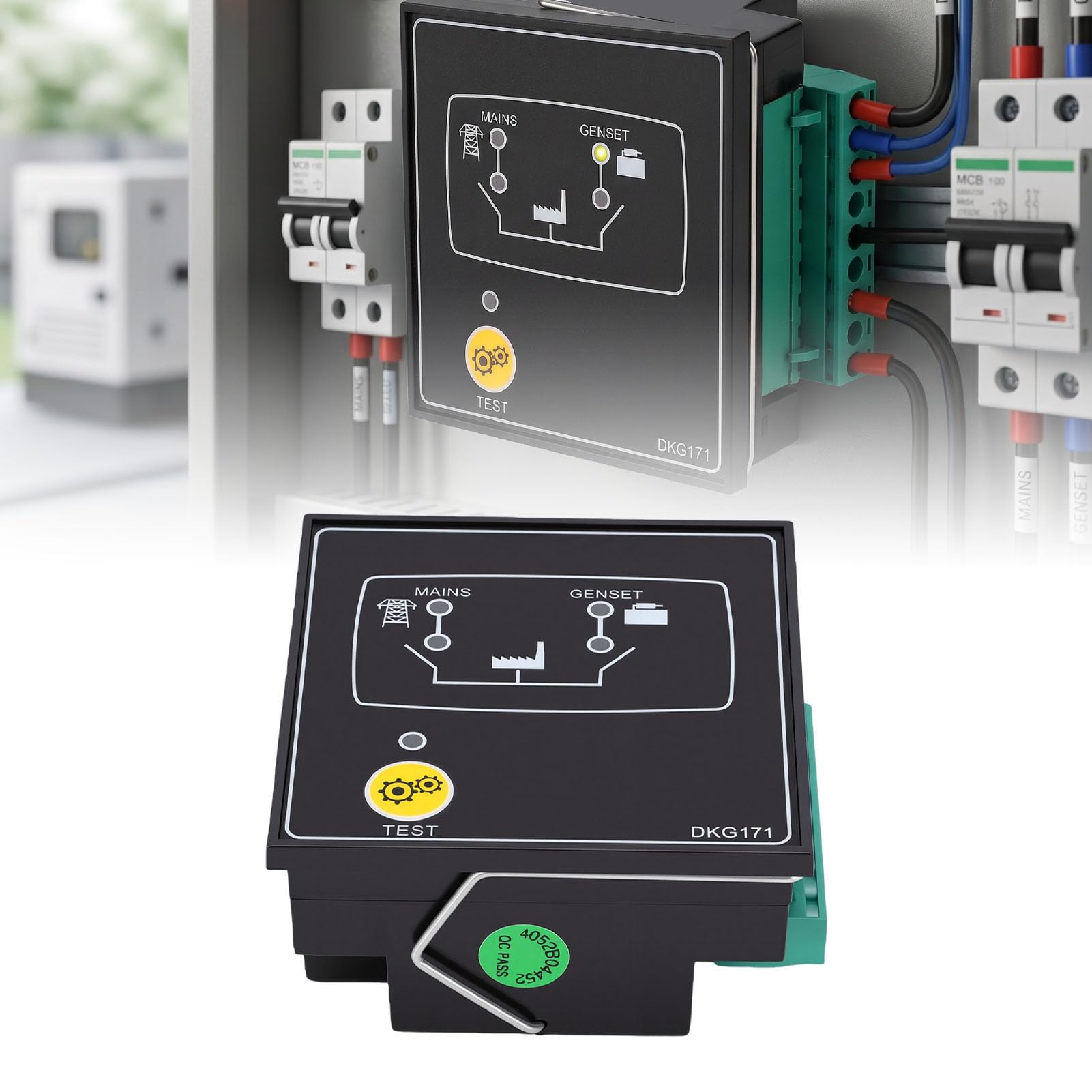 Controlador de Generador con Pantalla LED Ajustable para Aplicación de Interruptor de Transferencia Automática, Detección de Energía de Red Trifásica, Fácil Instalación para Uso Doméstico e
