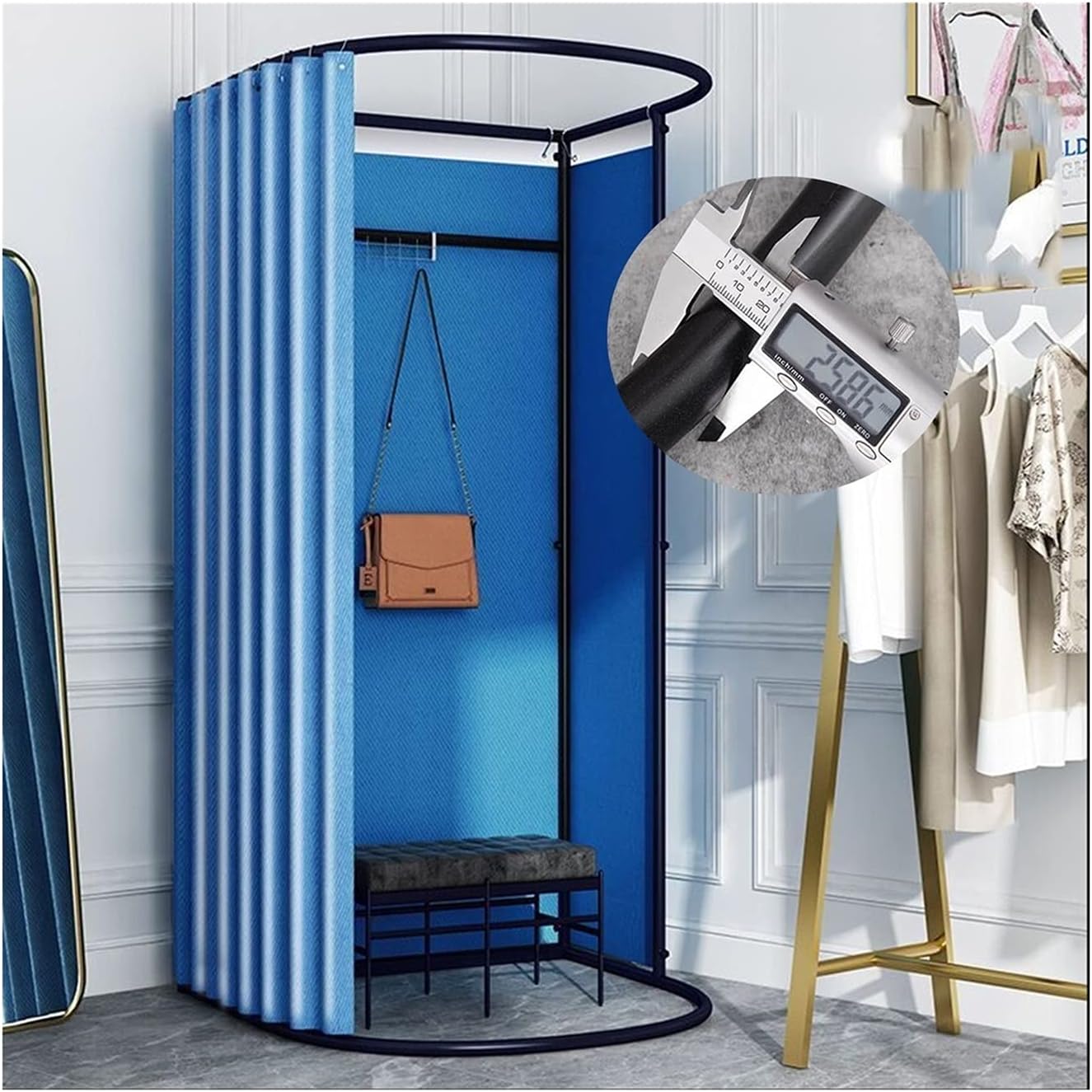 Portable Camping Room Clothing Store Dressing Room Fashion Show Photo Shooting Camping Backyard Pool Party Locker Room 7 Colors 2 Sizes (Colour: D Size: 95x100x200cm) (C 80x85x200cm)