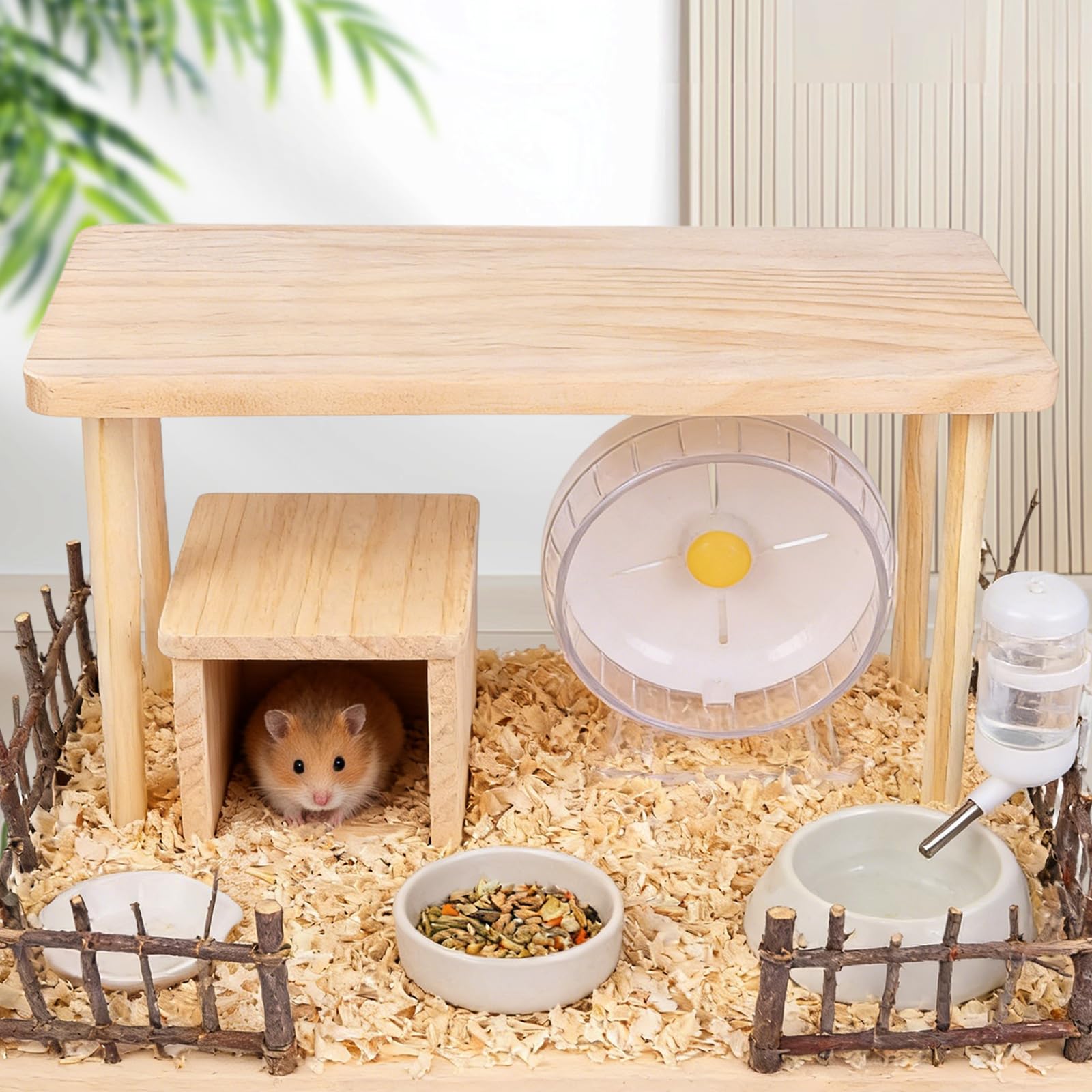 2 PièCes Plateforme pour Hamster - Plateforme d'escalade pour Hamster - comme DéCoration pour La Cage de Votre Animal,Adapté à La Plupart des Cages,Adapté Aux Hamsters,HéRissons