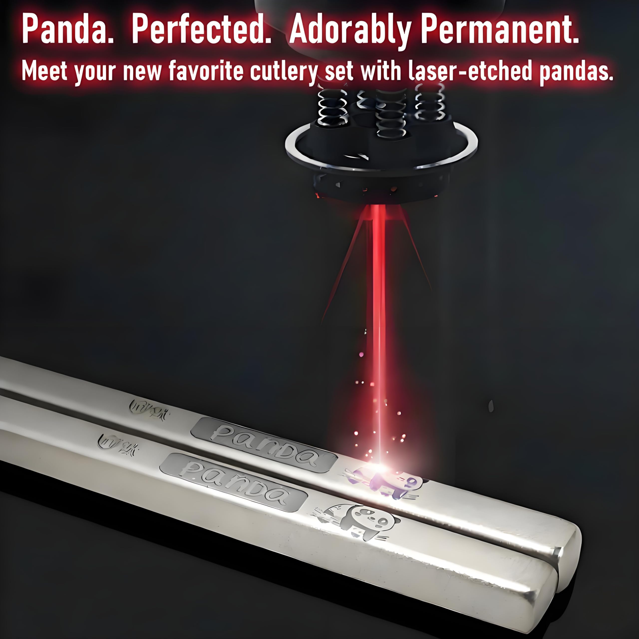 Titanium-plated stainless steel chopsticks with Training Helpers - Premium Reusable Non-Slip & Lightweight Metal Chopsticks Set, Dishwasher Safe, Furniture Kitchen Premium Gift Set (Silver） — Amazon image 9