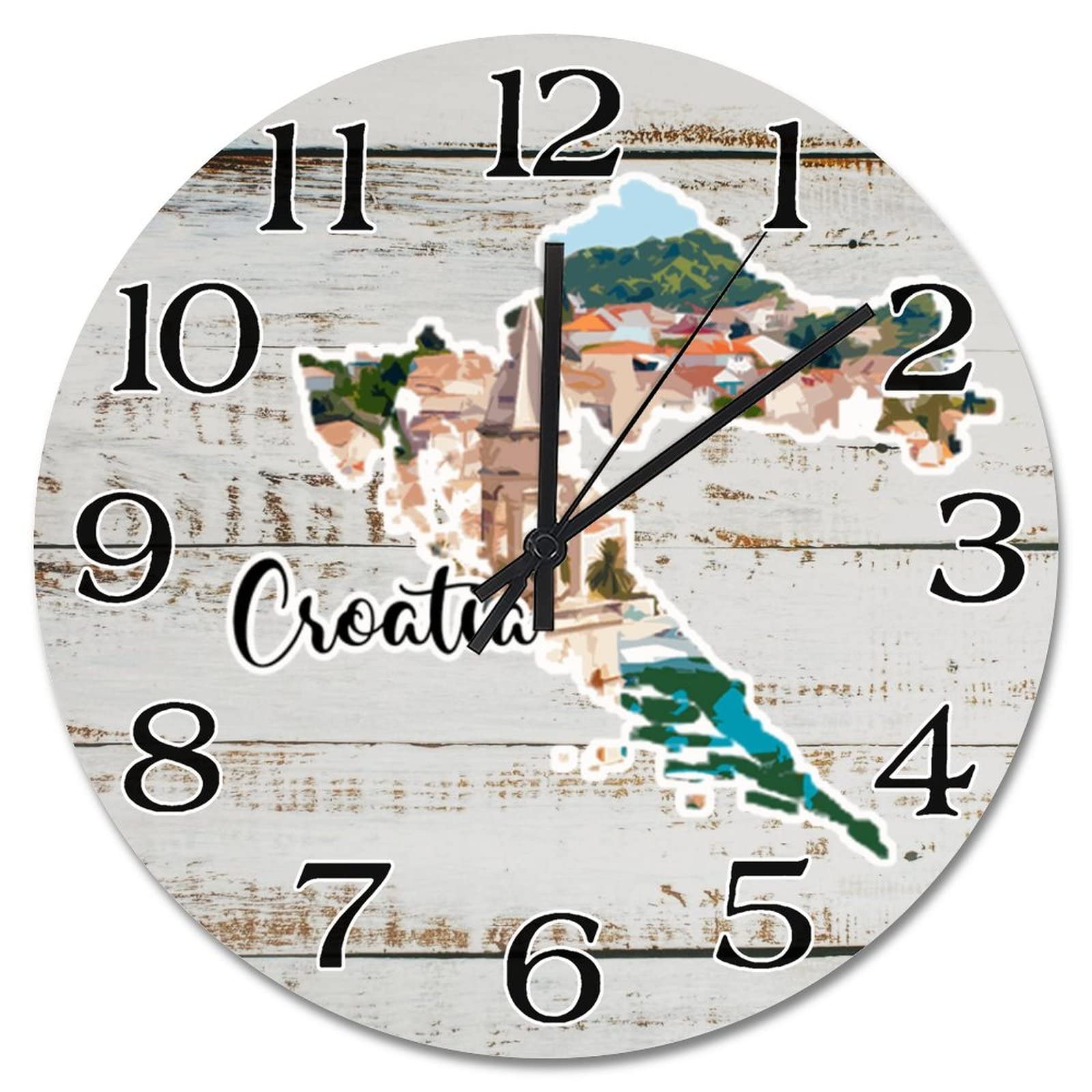 Horloge murale moderne pour cuisine et école favorisant la concentration sans bruit