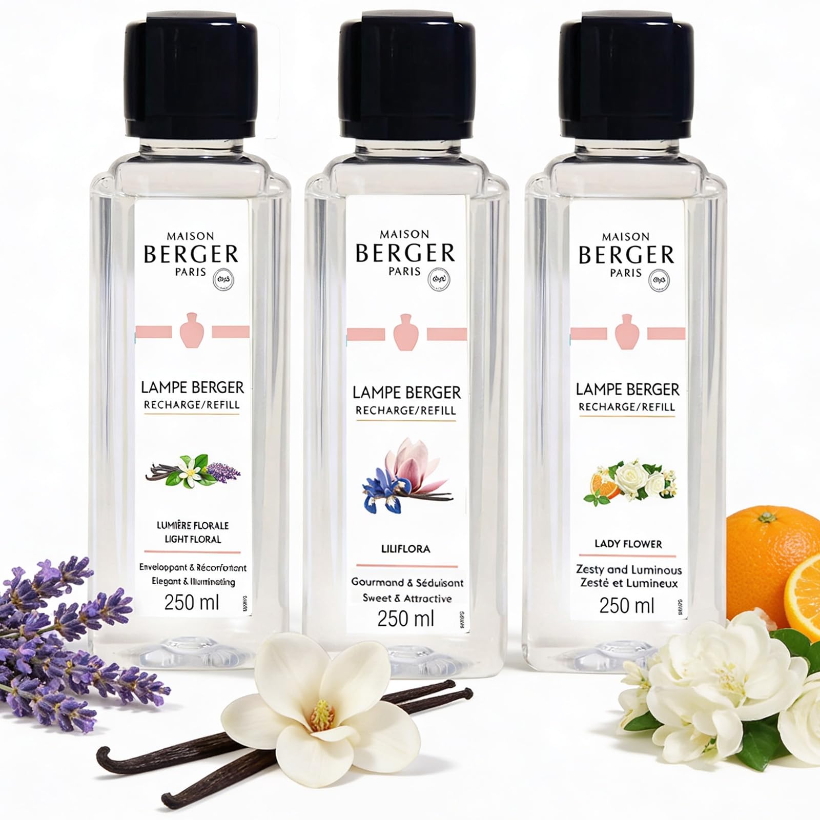 Amazon.com: MAISON BERGER Lampe Berger Refill, 3 x 250 ml, Ophelia