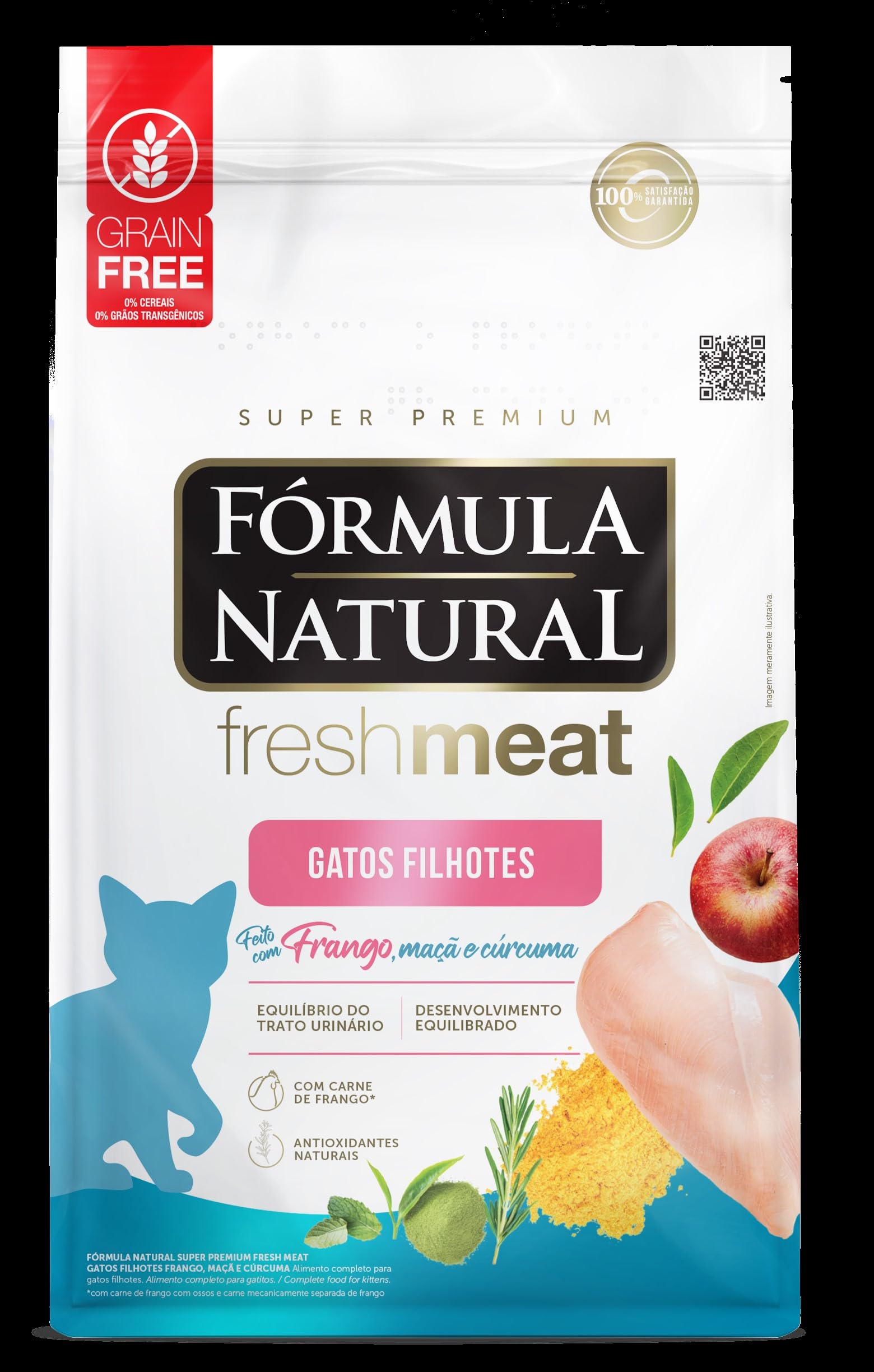 Fresh Meat Ração Para Gatos Filhote Sabor Frango, Maça e Cúrcuma 10,1kg