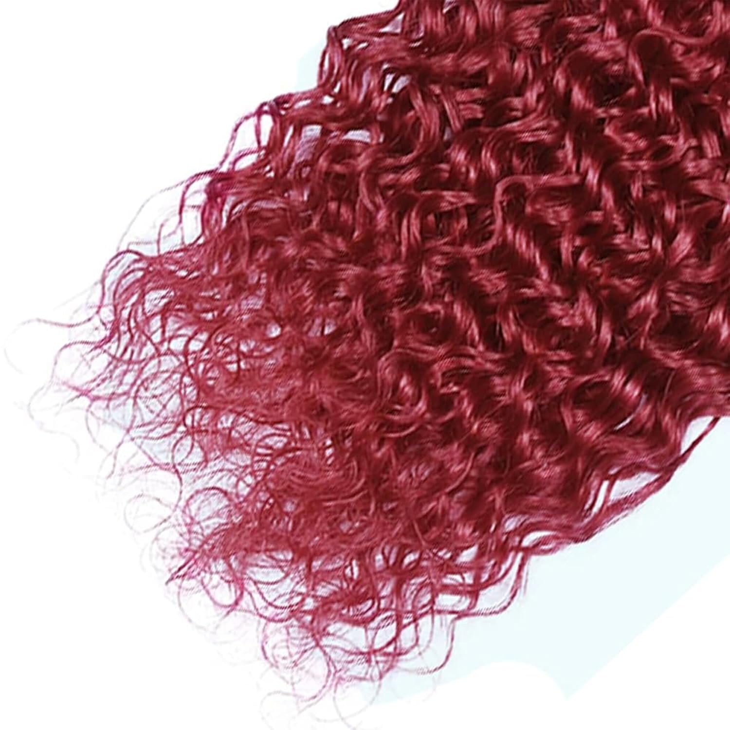 24 Inch Burgundy Single Human Hair Bundle Water Wave 1 Bundle Human Hair #99J Color Wet and Wavy 100% Unprocessed Brazilian Virgin Quick Weave Hair Extensions for Women Wine Red Bundles