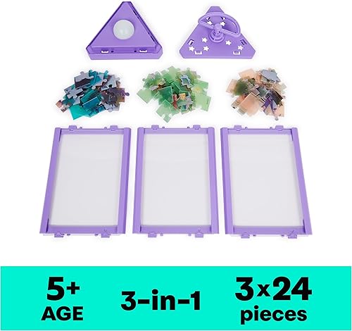 Miniatura 9 de Spin Master Games Aplicación Calm, linterna brillante 3 en 1, rompecabezas de 24 piezas para niños con suscripción de calma de 30 días para