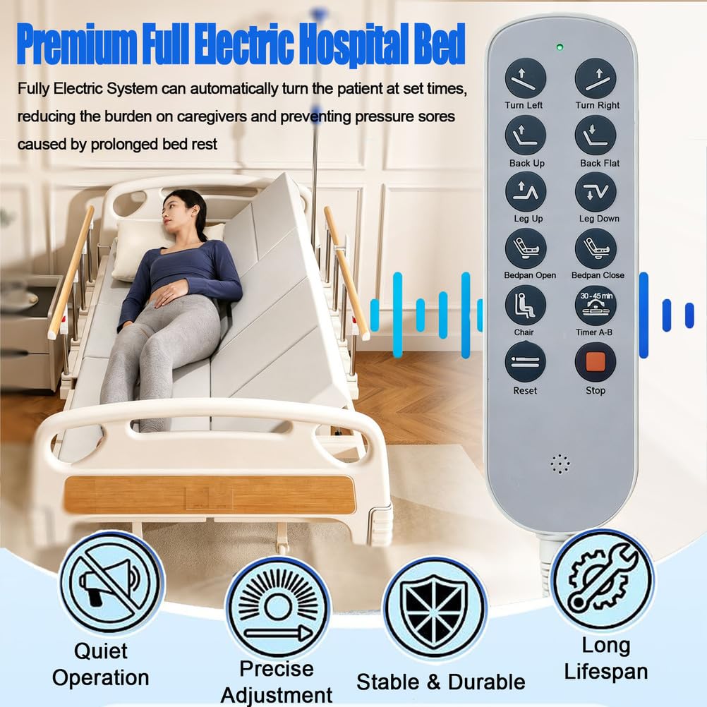 Lit D'hôpital Électrique, Dossier Inclinable vers L'intérieur, 550 LB