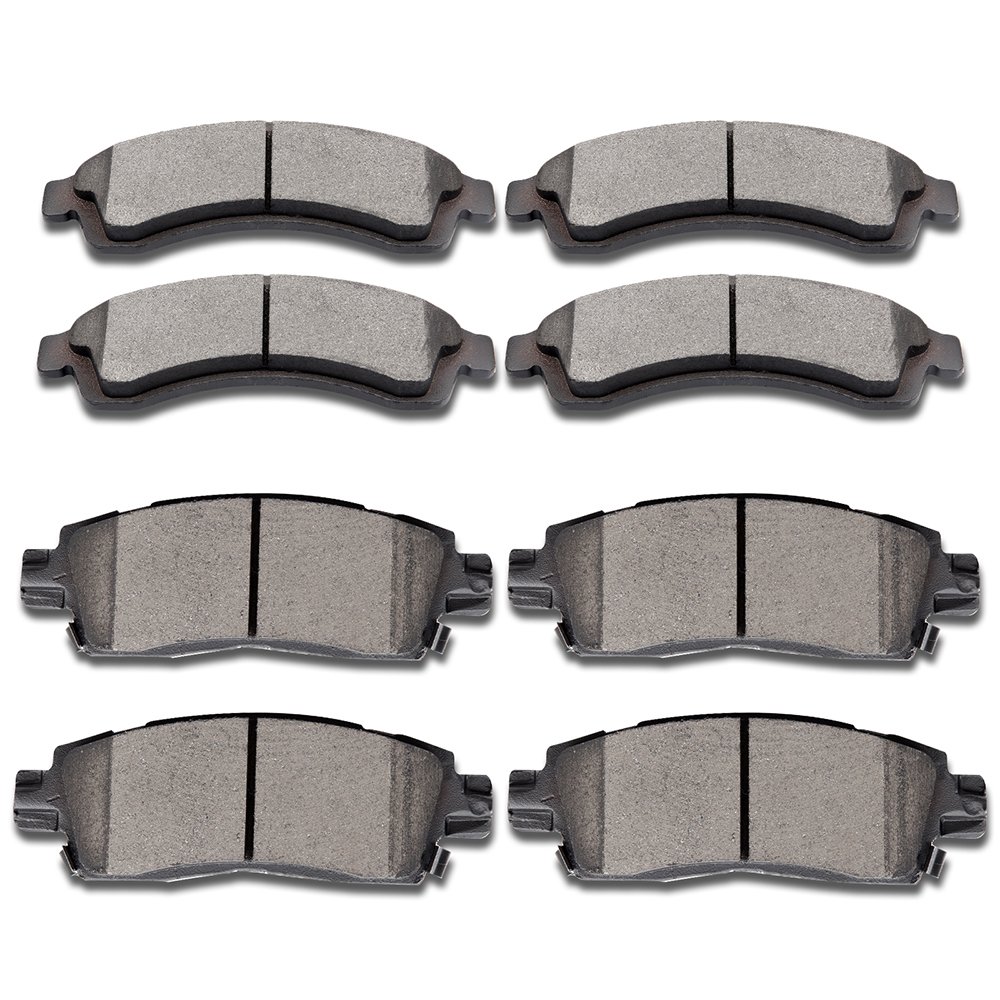 cciyu D882 D883 Ceramic Front Rear Brake Pad Set Fit For Buick Rainier,For Chevy SSR,Trailblazer EXT,For GMC Envoy,Envoy XL,Envoy XUV,Jimmy,For Isuzu Ascender,For Oldsmobile Bravada,For Saab 9-7x