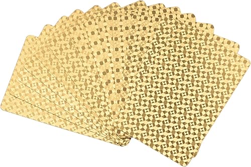 ONE250 Premium 54pcsPack 24K Gold Foil Plated Poker Impermeable Lavable Plegable PVC Plástico Naipes