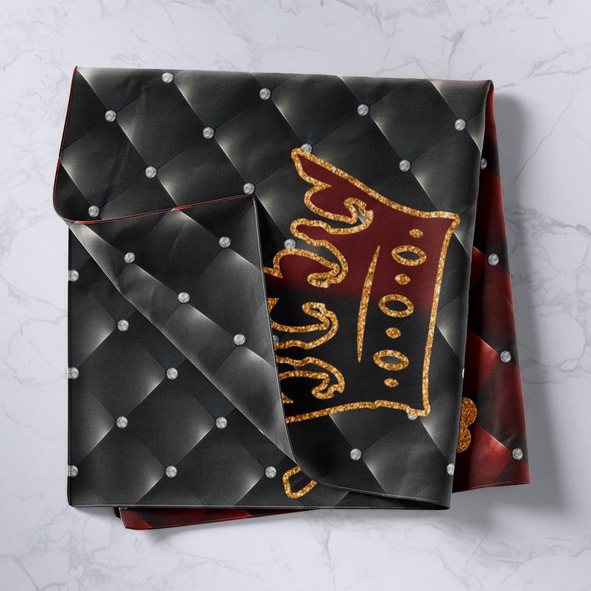 Feelyou King Queen Crown Tapestry Royal Themed Wall Art for Living Room Bedroom Romantic Wall Hanging Blanket Luxury Home Decor Medium 59"x59" image 2