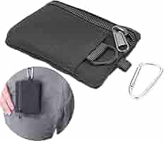 Portamonete Outdoor Con Moschettone - Tasca Multiuso EDC - Nero - Foto 7