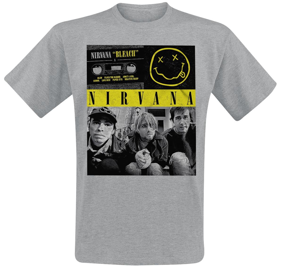 Nirvana Bleach T-Shirt greying, Grey, Small