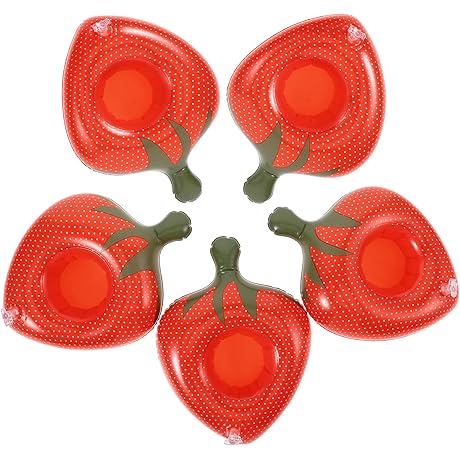 Sosoport Inflatable Strawberry Drink Floats