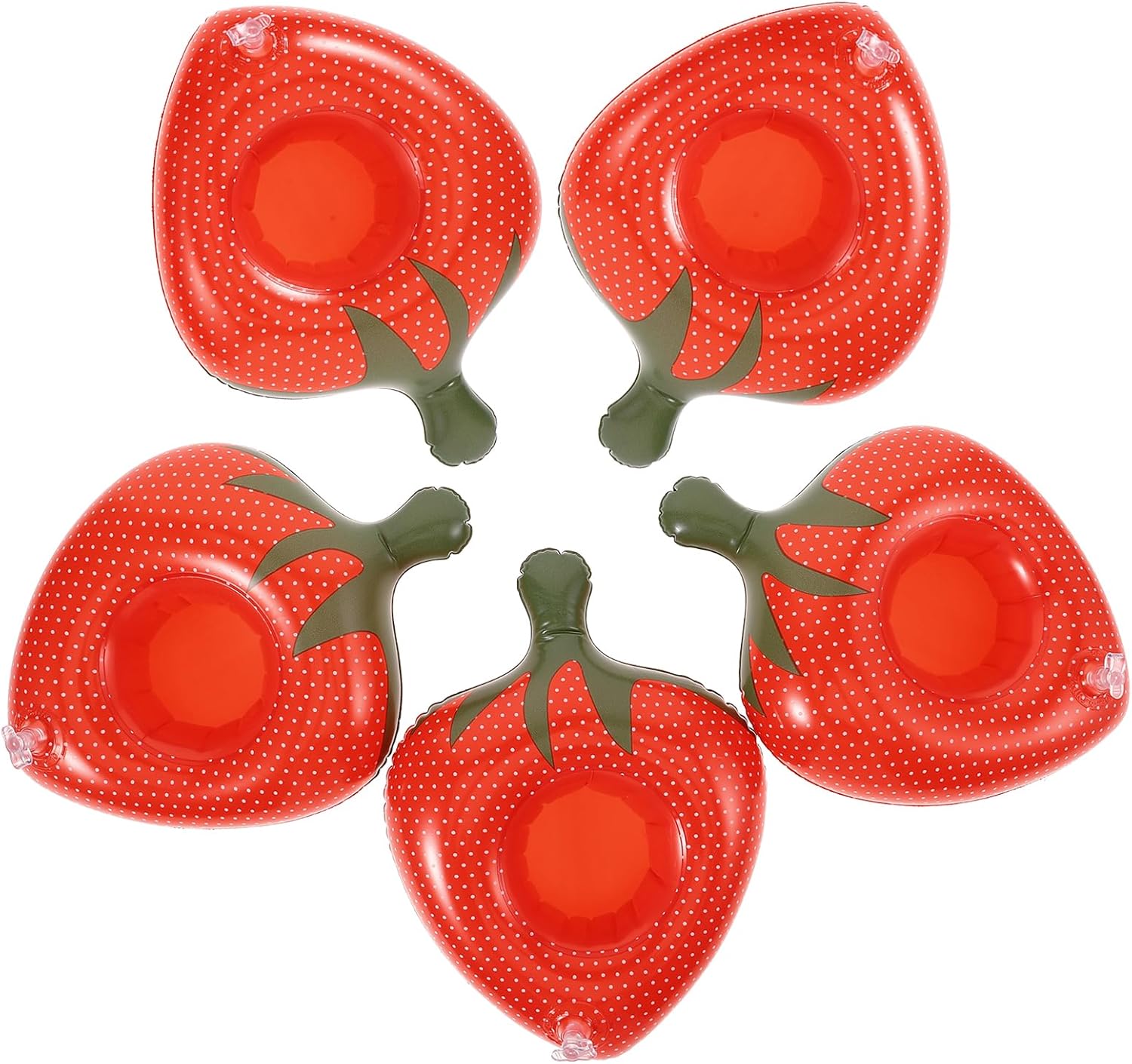 Sosoport 10 Pcs Pool Drink Floats Inflatable Strawberry