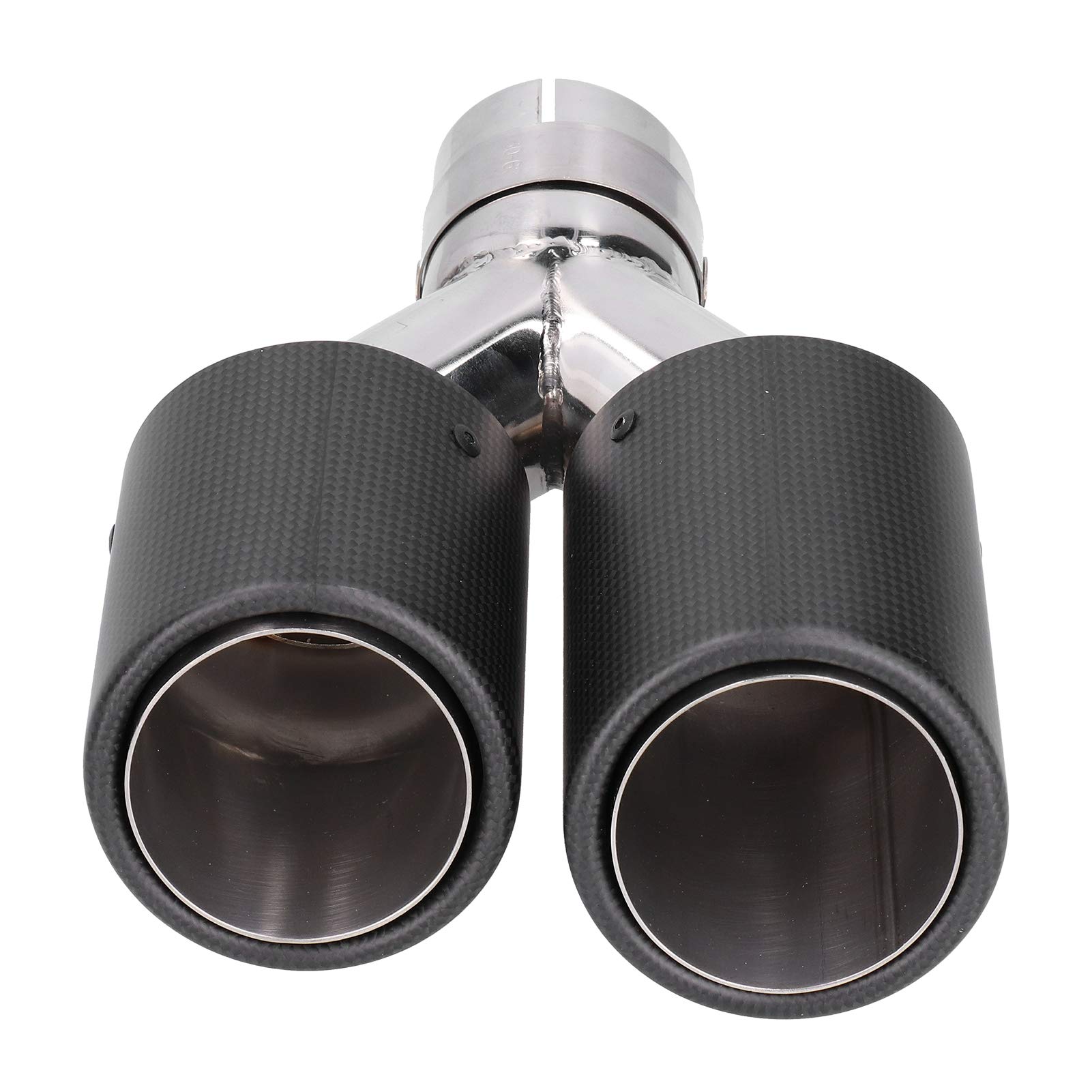 Garganta de de Coche de Fibra de Carbono Abrazadera Ajustable Tubos de Escape Peso Ligero Alta Resistencia 9.1 Pulgadas de Longitud Ajuste para Escape de Automóvil 2.32.4