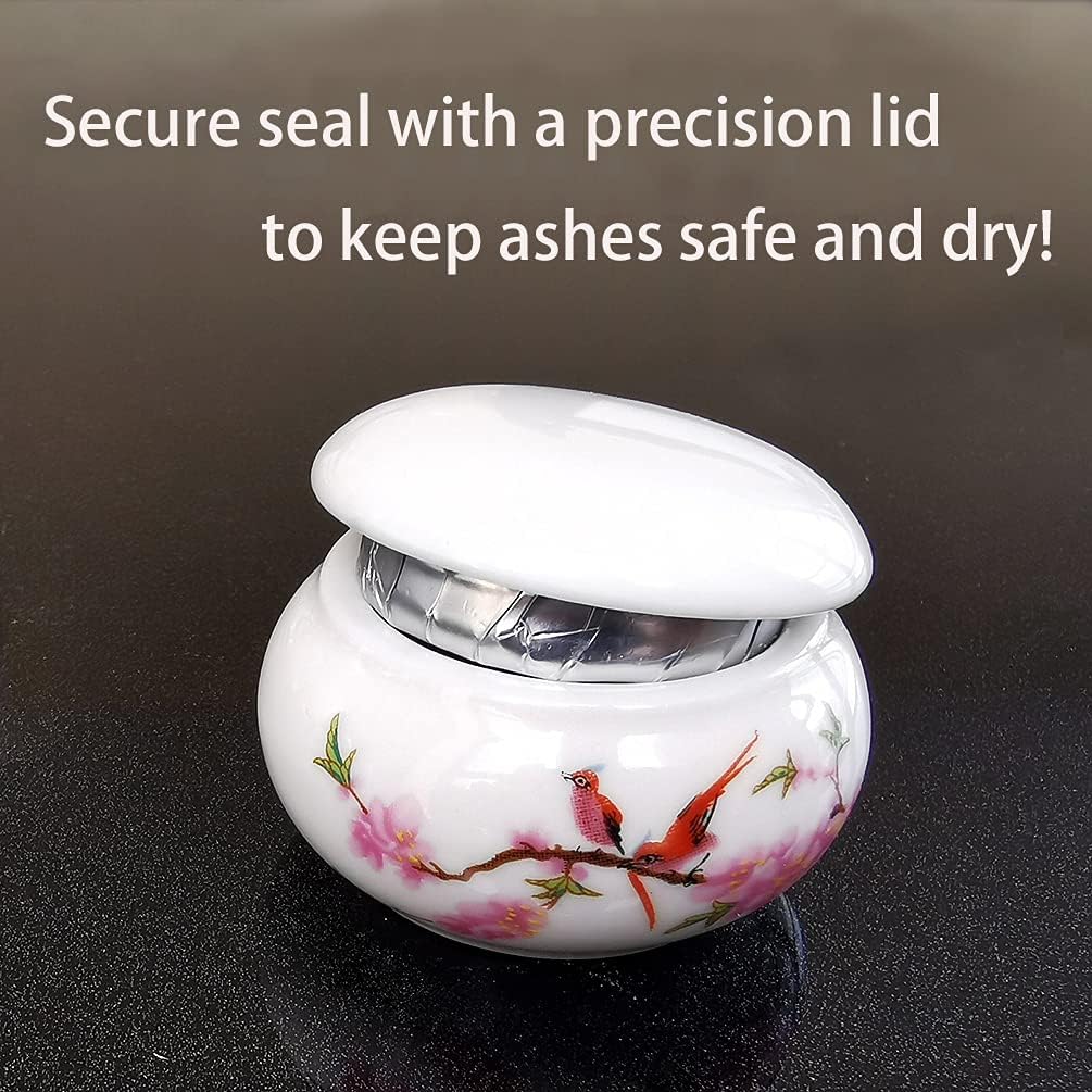 LitLife Mini Hummingbird Urns for Human Ashes Set of 4 - Small Keepsake Cremation Urns for Sharing Adult Ashes Dog Cat Ash Holders - Miniature Pets Memorial Ceramic Funeral Urn for Your Loved One - Image 3