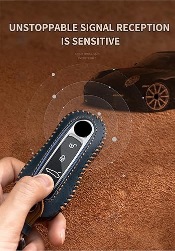 Miniatura 4 de SANRILY FLL Production - Funda de cuero para llavero Porsche 911 Macan 2020 2021 Cayenne Panamera, 718 CaymanBoxster sin llave de 34 botones con