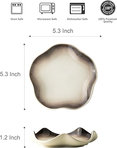 Miniatura 2 de Soporte de cuchara de cerámica para estufa, bonito soporte para cucharas de café con borde con volantes para barra de café, soporte para cuchara de