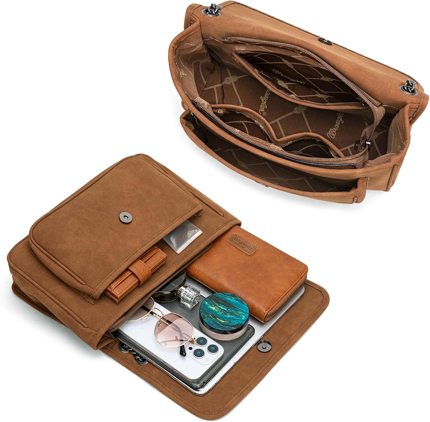 Wrangler Shoulder Bag for Women Retro Purses and Handbags Crossbody Bags with Chain Strap - Image 4