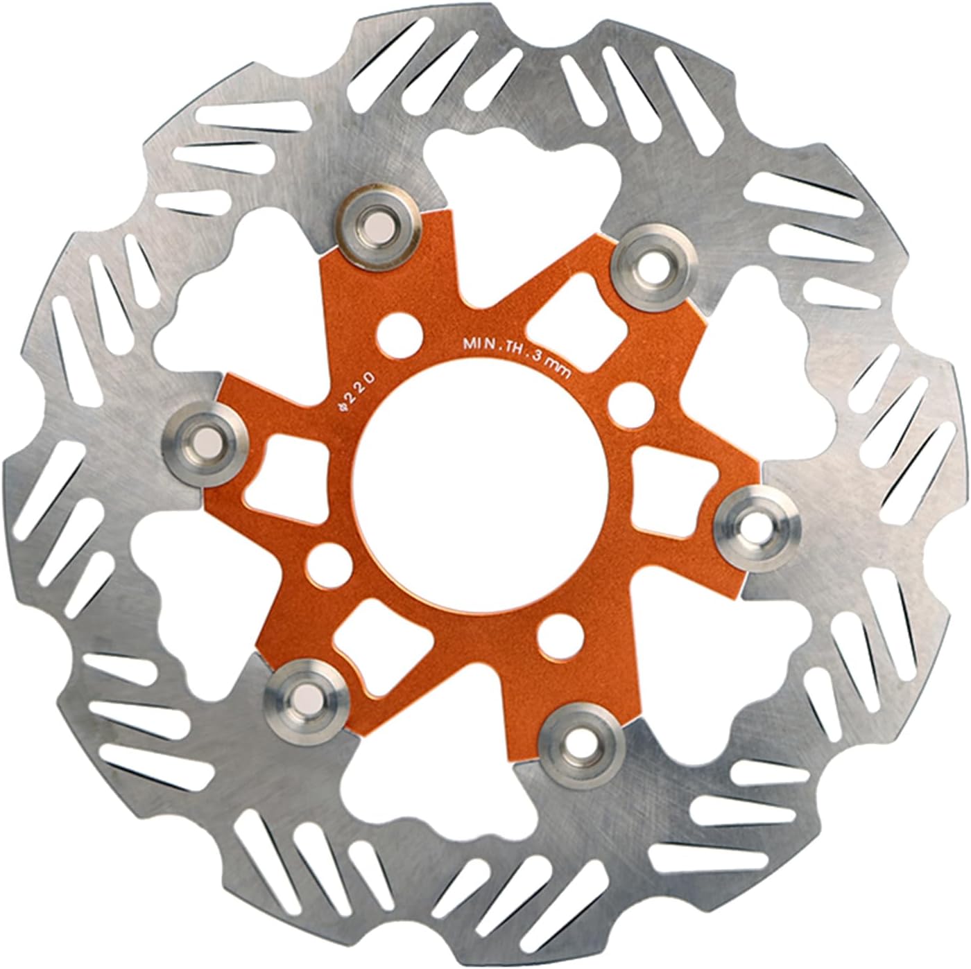 Mokuo 220mm Stainless Steels Zinc-Plated Surface Front Brake Rotor Fit For Honda Grom Msx 125 SF 2014-2020