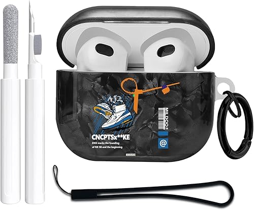 Miniatura 11 de Funda para Airpods de 3ª Generación con Cordón, Fundas Protectoras de TPU Suave Resistentes Cubierta para Apple Airpod 3 para Mujeres y Hombres,