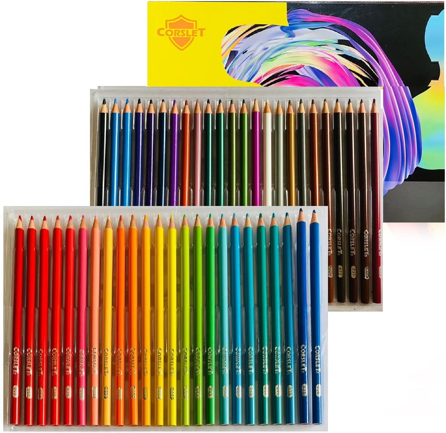 96 Count Drawing Kit 48 Pcs Colour Pencils Set, Colouring Pencils, Drawing Pencil Oil-Based Professional Pencil set for Beginner Adult Pre-Sharpened Colour Pencils for Adults (Pack of 2)