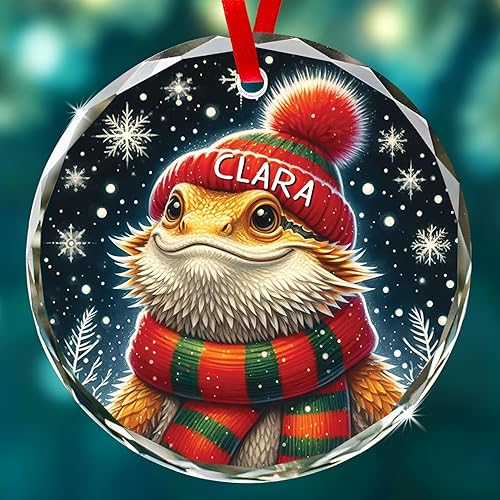 Miniatura 21 de Adorno de cristal de jirafa con nombre personalizado, regalo de adorno de Navidad personalizado para amantes de las jirafas, adornos de Navidad