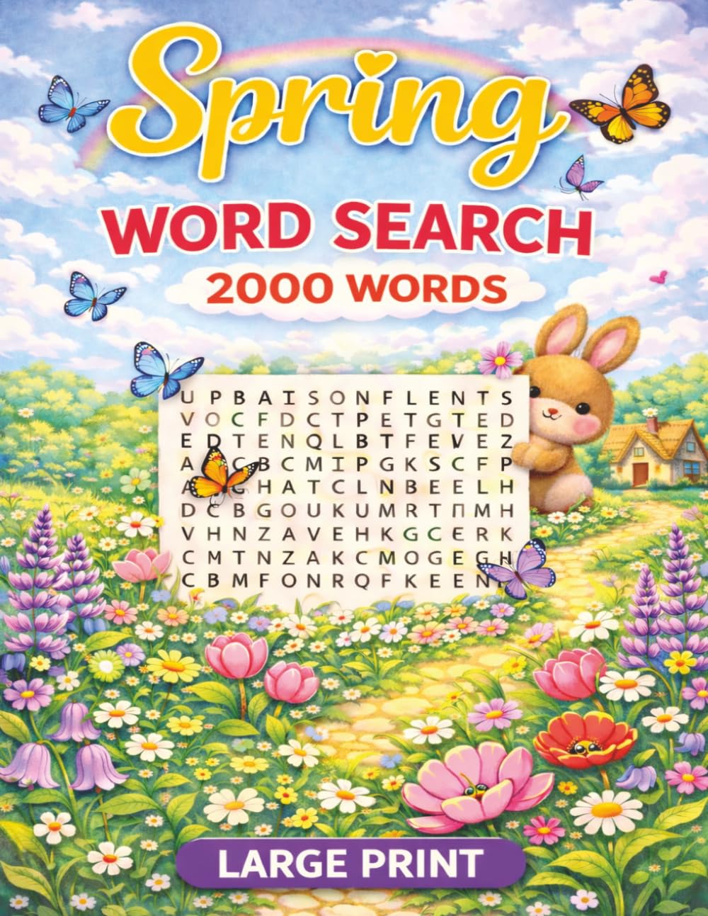 Big Spring Word Search Book: A Fun & Relaxing Spring Themed Word Find Puzzles | Big Print Puzzles for Teens, Adults And Seniors | 8.5x11, 100 Pages ... puzzle answers in Back | Great Gift For Any