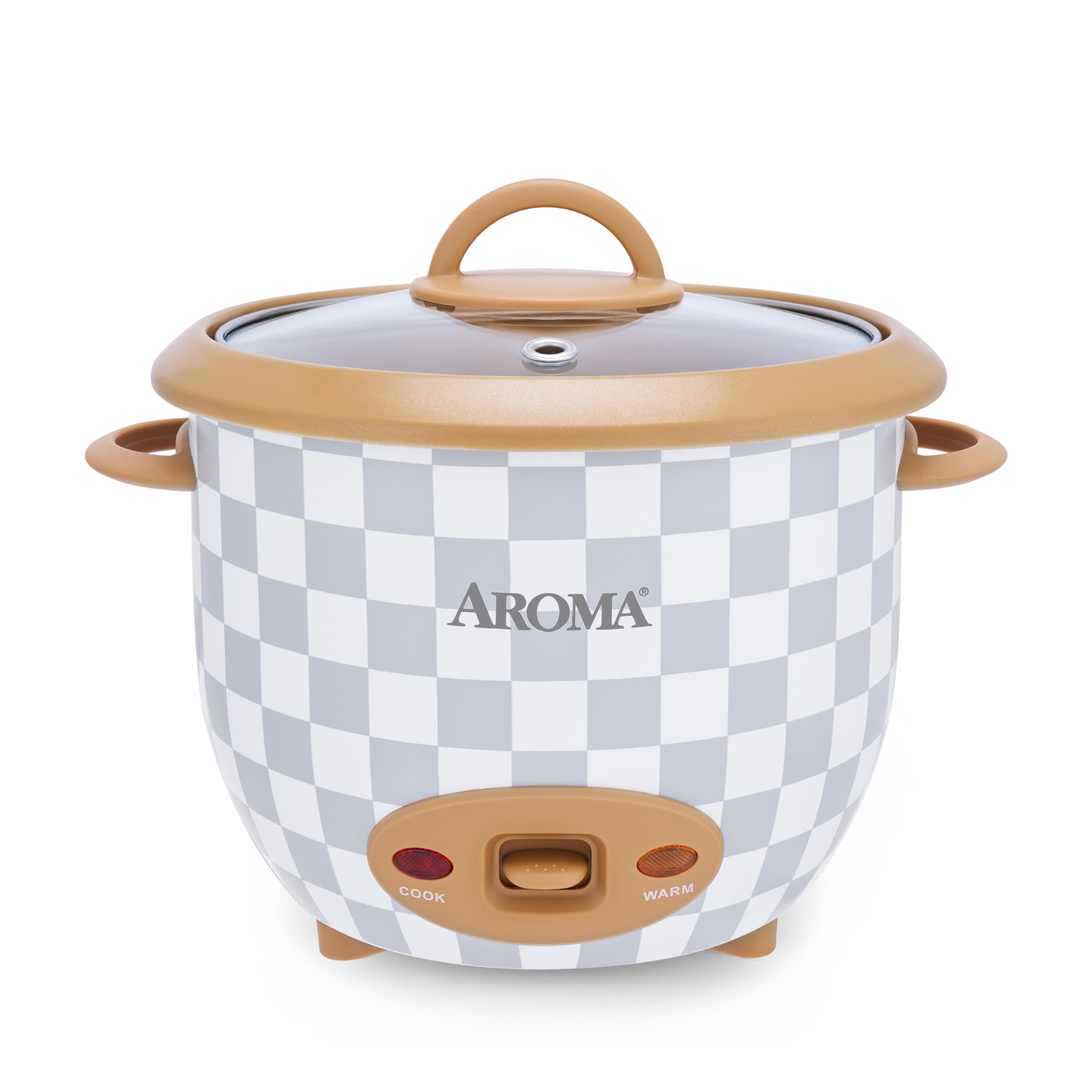 AROMA 6-Cup Cooked One-Touch Pot Style Rice Cooker with CoreCoat PFAS-Free Nonstick Ceramic Surface 1 5 Quarts