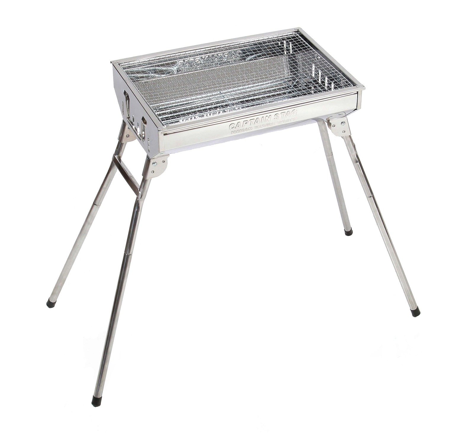 キャプテンスタッグ バーベキュー BBQ用 グリル ステンレス ワンステップ 焚火台 [3~4人用]UG-19