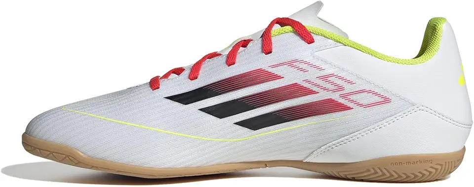 Chuteira Adidas Futsal F50 Club Branco Rosa e Verde