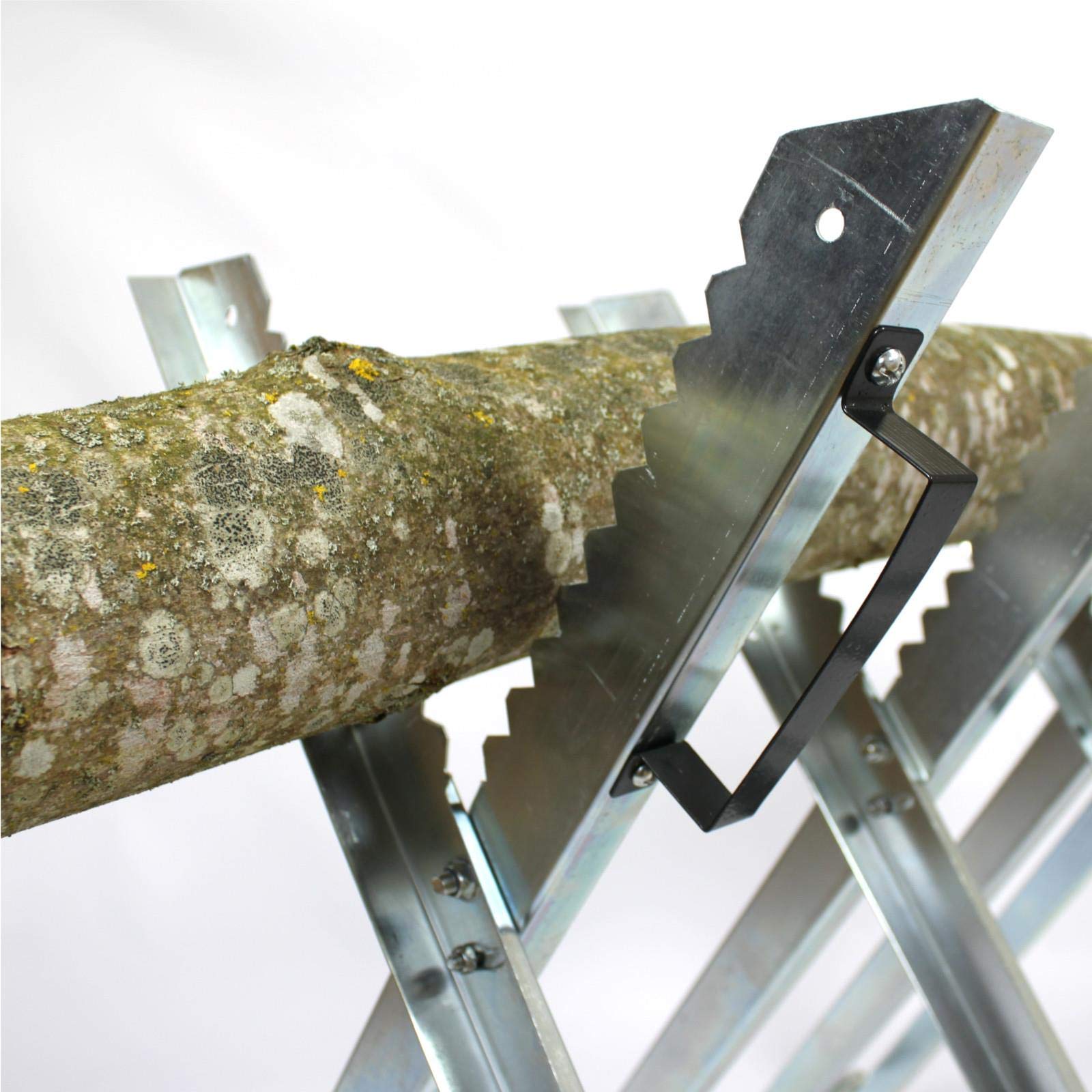 Estexo Home & Garden Sägebock klappbar Brennholz Sägehilfe Motorsäge Holz-Schneidebock Metall 4-fach