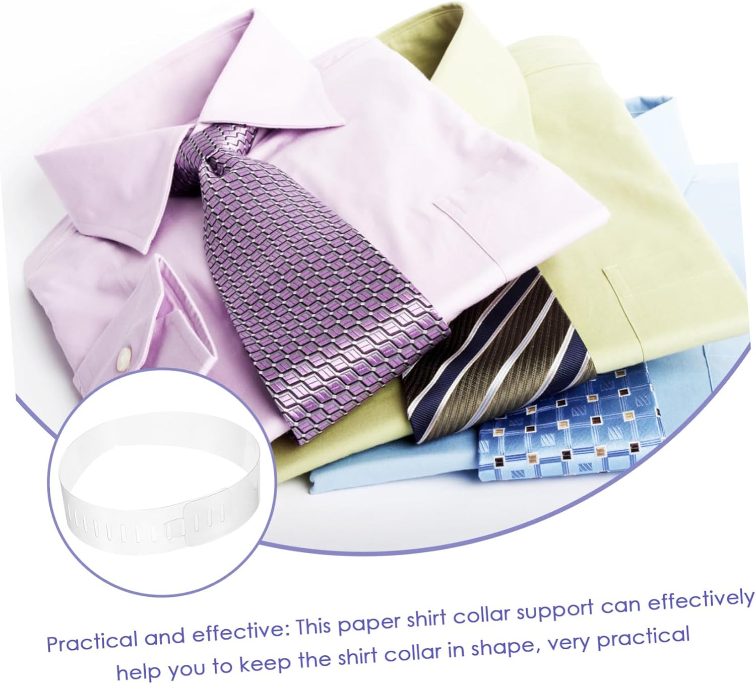 Veemoon 100pcs Collar Shaper for Men Collar Stays Men Shirt Women Inserts Fixing Clothes Stay Belt Fake Support Collar Stays Shaper Inserts Collar Tabs Plastic Transparent
